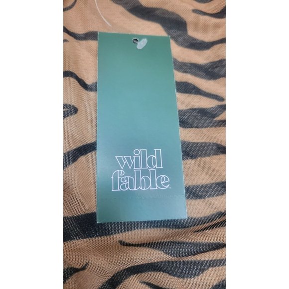 Women's Long Sleeve Button-Front Mesh Dress - Wild Fable Brown Small - Picture 6 of 8